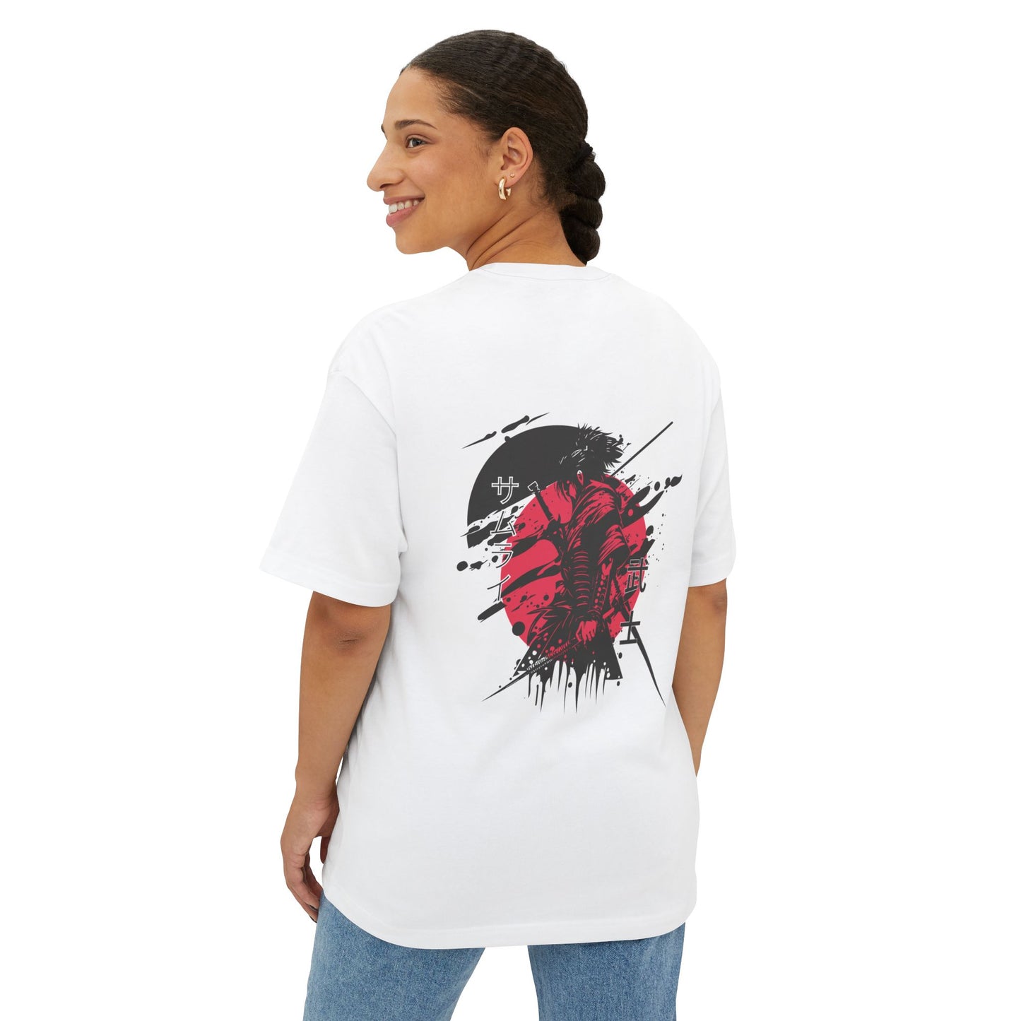 Unisex Oversized Boxy Tee - Japanese Inspired Graphic Tee with Bold Prints
